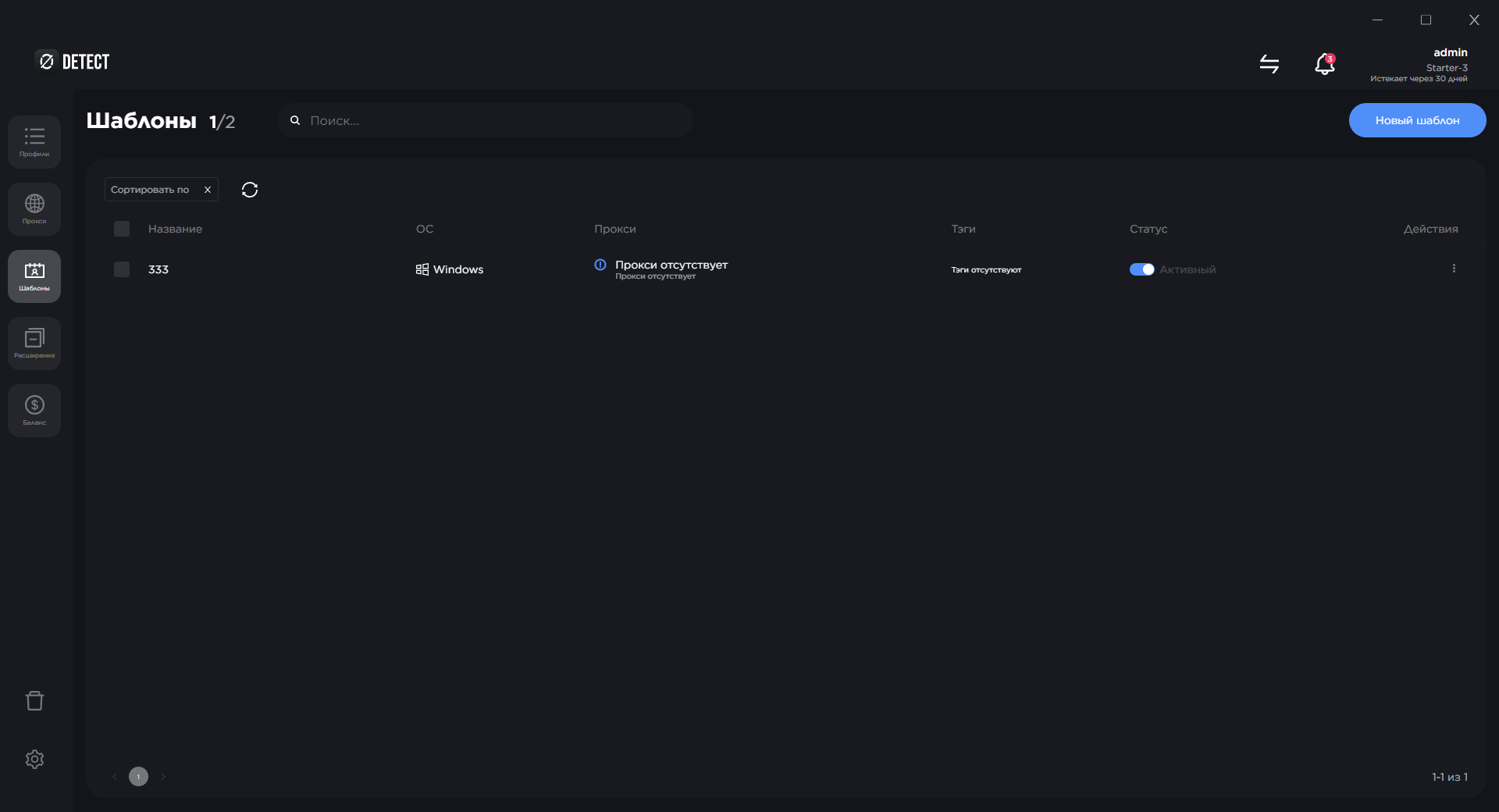 Шаблоны профилей