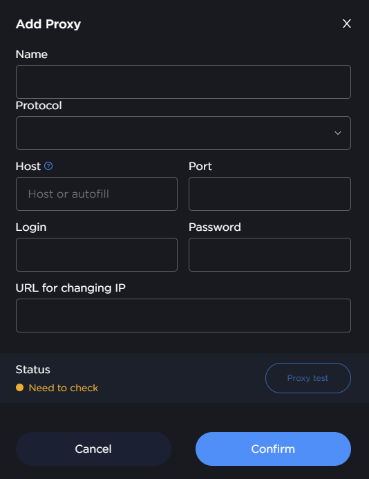 Adding a proxy